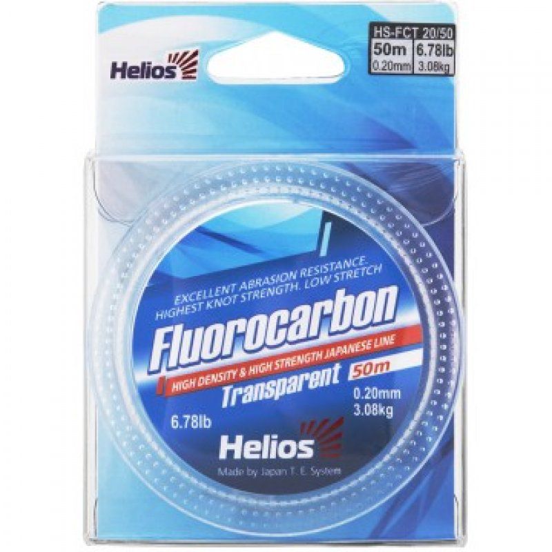 Леска FLUOROCARBON Transparent 0,20mm/50 (HS-FCT 20/50) Helios