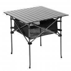 Стол складной 70x70x70см с отделом под посуду столешница алюминий (PR-MC-606) PR