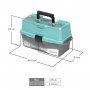 Ящик для снастей Tackle Box трехполочный бирюзовый (N-TB-3-Т) NISUS