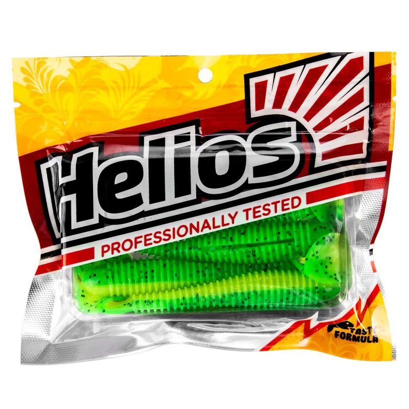 Виброхвост Catcher 3,55"/9 см Green Lime 5шт. (HS-2-010) Helios