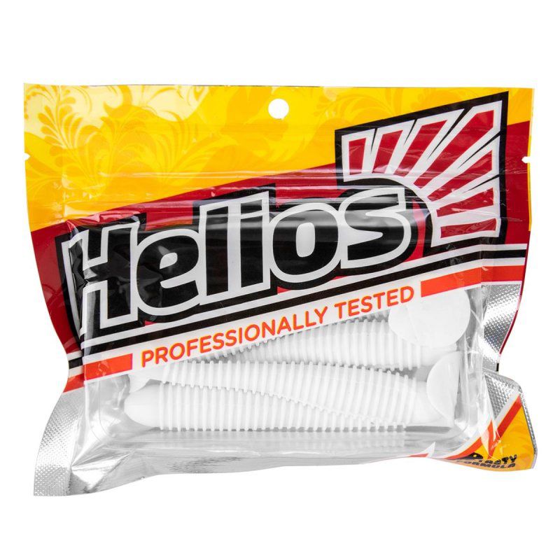 Виброхвост Catcher 3,55"/9 см White 5шт. (HS-2-001) Helios