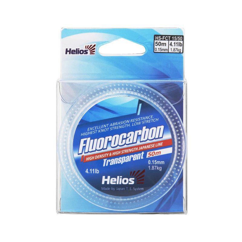 Леска FLUOROCARBON Transparent 0,15mm/50 (HS-FCT 15/50) Helios