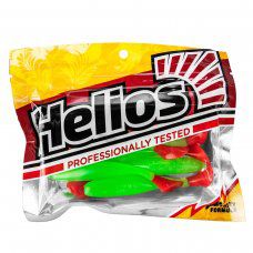 Виброхвост Vigor 3,75"/9.5 см Lime & Red 7шт. (HS-6-021) Helios
