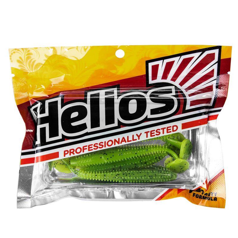 Виброхвост Shaggy 5,12"/13 см Pepper Lime 5шт. (HS-18-009) Helios