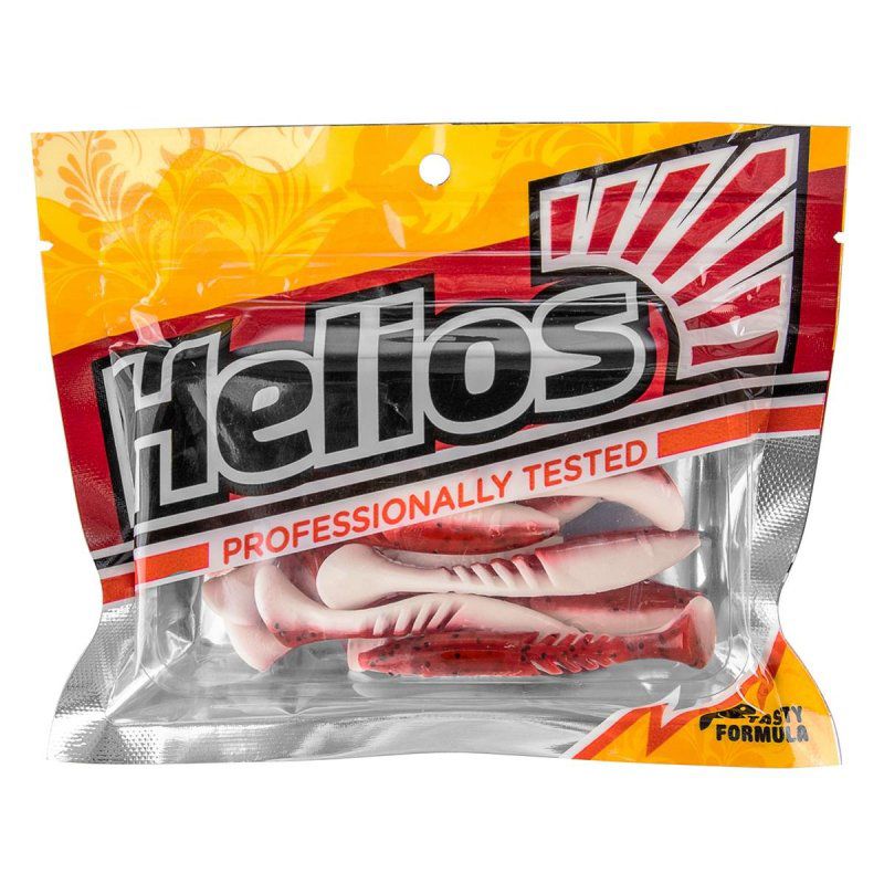 Виброхвост Slash 2,64"/6,7 см Red & White 10шт. (HS-19-003) Helios