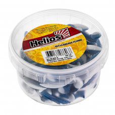 Виброхвост несъедоб. Slash 2,64"/6,7 см Blue Sparkles & White 100шт. (HS-19-026-N) Helios