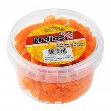 Виброхвост несъедоб. Shaggy 3,35"/8,5 см Orange & Sparkles 100шт. (HS-16-022-N) Helios