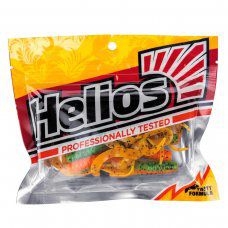Твистер Credo Four Tail 3,35"/8,5 см Pepper Green & Orange 10шт. (HS-20-018) Helios