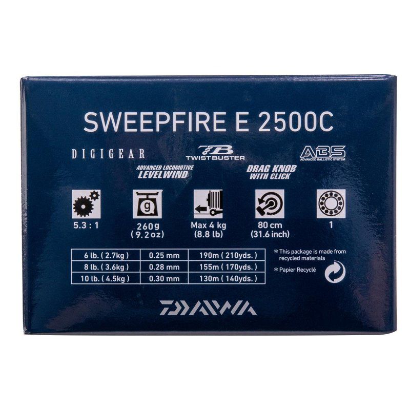 Катушка безынерционная DAIWA Sweepfire E 2500 C (10118-250RU)