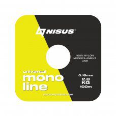 Леска MONOLINE Fluorescent Yellow 0,16mm/100m Nylon (N-MFY-016-100) Nisus
