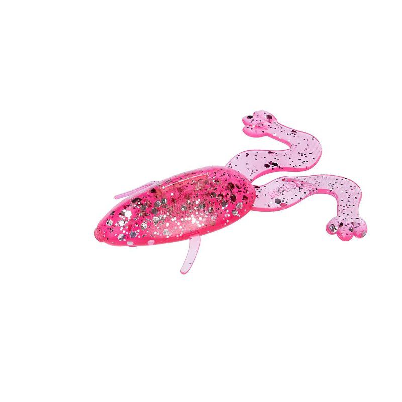 Лягушка несъедоб. Crazy Frog 3,55"/9,0 см Silver Sparkles & Pink 20шт. (HS-23-035-N-20) Helios