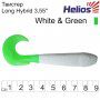 Твистер несъедоб. Long Hybrid 3,55"/9,0 см White & Green 20шт. (HS-15-016-N-20) Helios