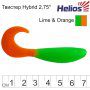 Твистер несъедоб. Hybrid 2,75"/7,0 см Lime & Orange 30шт. (HS-13-020-N-30) Helios
