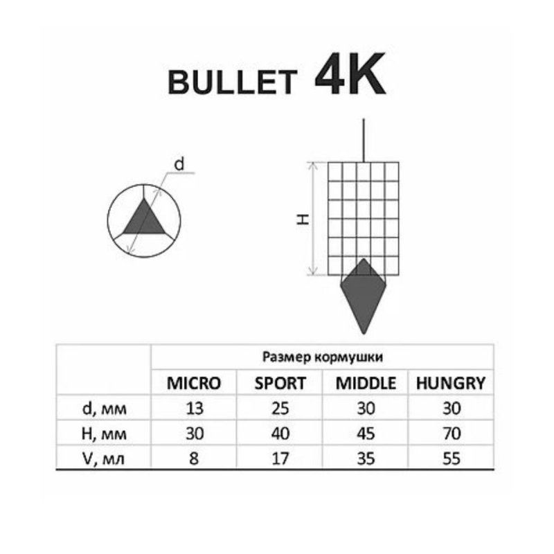 Кормушка фидерная метал. X-FEEDER ME BULLET 4K SPORT 040 г (17 мл, цвет Army Camo, сварная сетка)