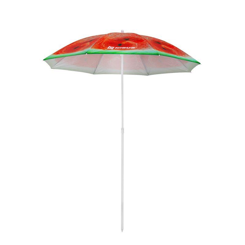 Зонт пляжный d 1,8м с наклоном Арбуз (19/22/170Т) NA-BU1907-180-W NISUS