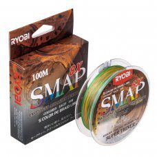 Шнур SMAP PE8X-100M 1.0# Multi Colour 0,165мм Ryobi