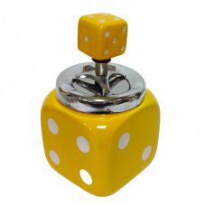Пепельница "Кубик", керамика, жёлтый, 8,5*8,5*15см, К8180