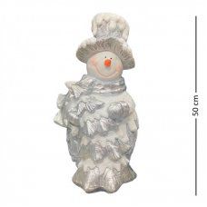 Фигурка "Снеговик с елкой", полистоун, 27*28*50см, НФ005