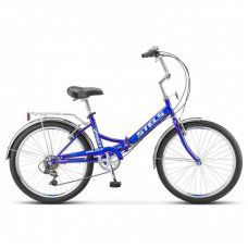 Велосипед 24  Stels Pilot 750 16" голубой складной 6 скор.