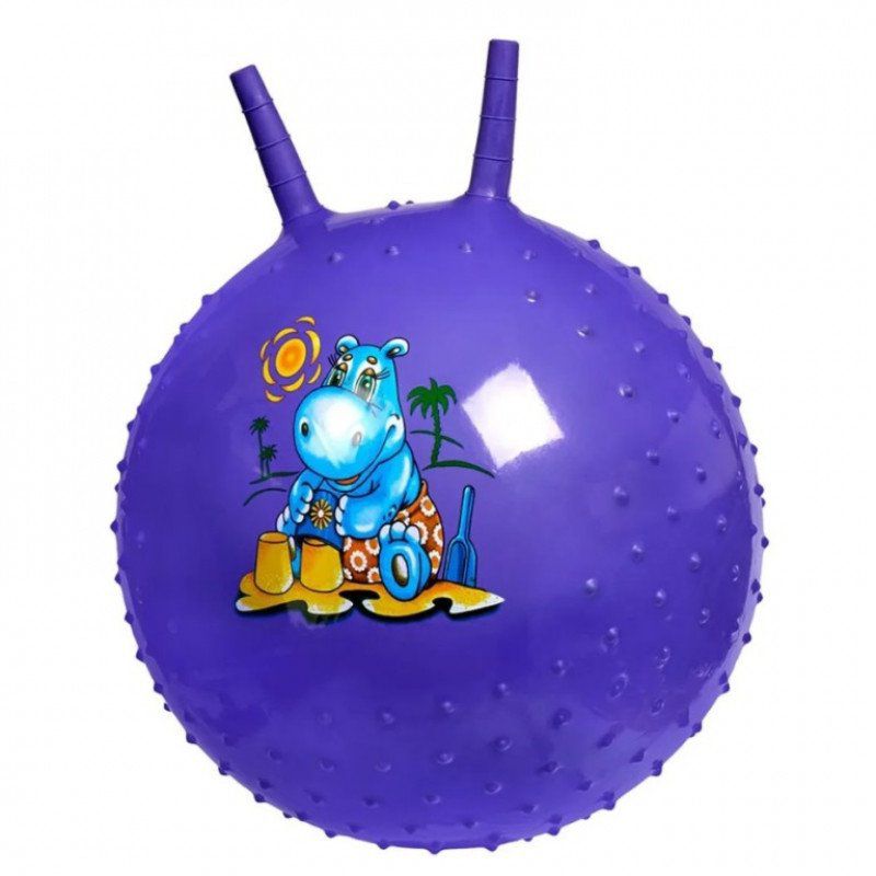 Мяч пластизоль рисунок в асс. ёжик с рогами 55см, фиолетовый 5495-9-5