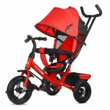 Детский 3-х колёсный велосипед CR-B3-03RD City-Ride , колёса надувные 10/8, сиденье не поворот, бампер, багажник, красный