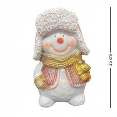 Фигурка "Снеговик в жилетке",полистоун,  H-25см, НФ138