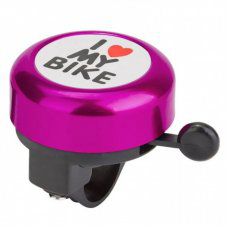 Звонок  45А-04 "I love my bike" чёрно-фиолетовый