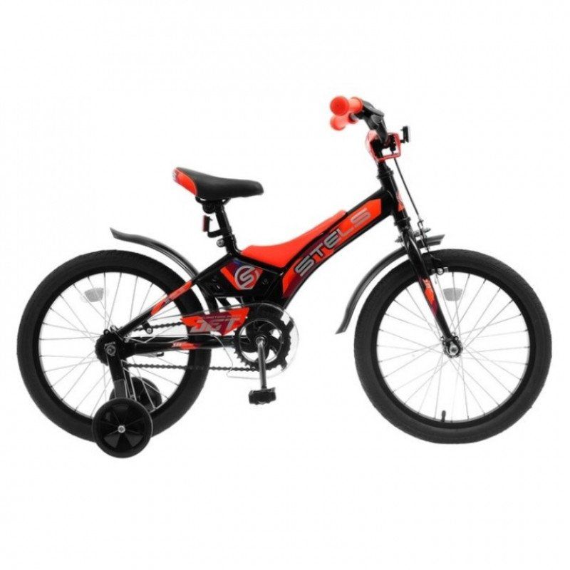 Велосипед 16 Stels Jet  9" чёрный/оранжевый 2020