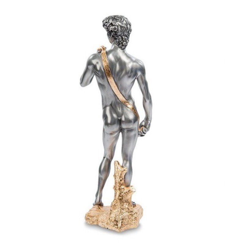 Статуэтка "Давид-Микеланджело", полистоун, под олово, 11*32см, WS-25