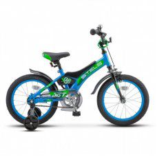 Велосипед 14  Stels Jet  (8.5" голубой/зелёный)