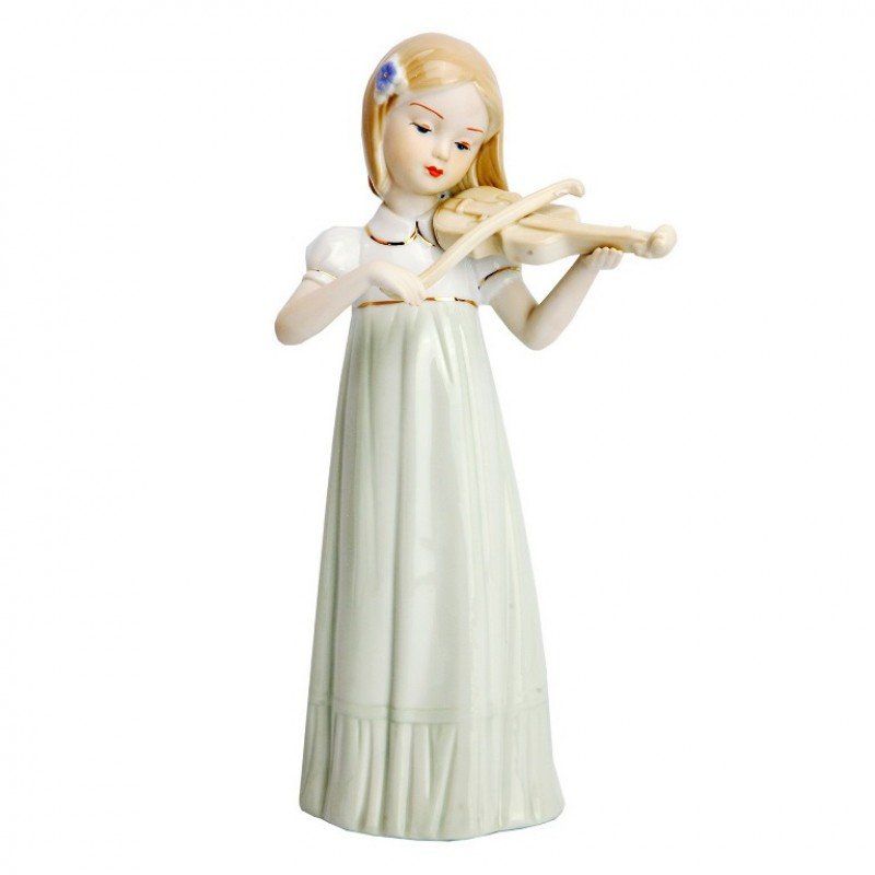 Статуэтка "Девочка со скрипкой", фарфор, 30*14,5*9см, К30229