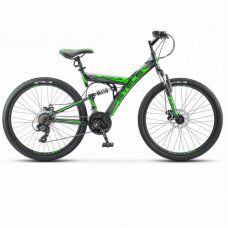 Велосипед 26  Stels Focus MD 26" 21-sp V010 (18" Чёрный/зелёный)