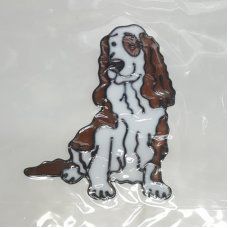 Декоративная наклейка "Собака спаниель", силикон, 17*13см, MML15216