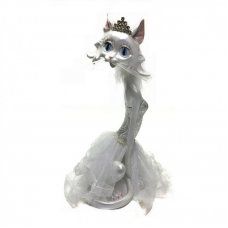 Фигура "Кошечка, невеста в платье" полистоун, 14*12*34см, 050001