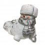 Фигурка "Снеговик с шаром", полистоун, H-30см, НФ132