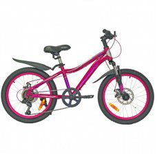 Велосипед 20 Nameless S2200DW-PN/GR-11  розовый/серый 11b"(21)