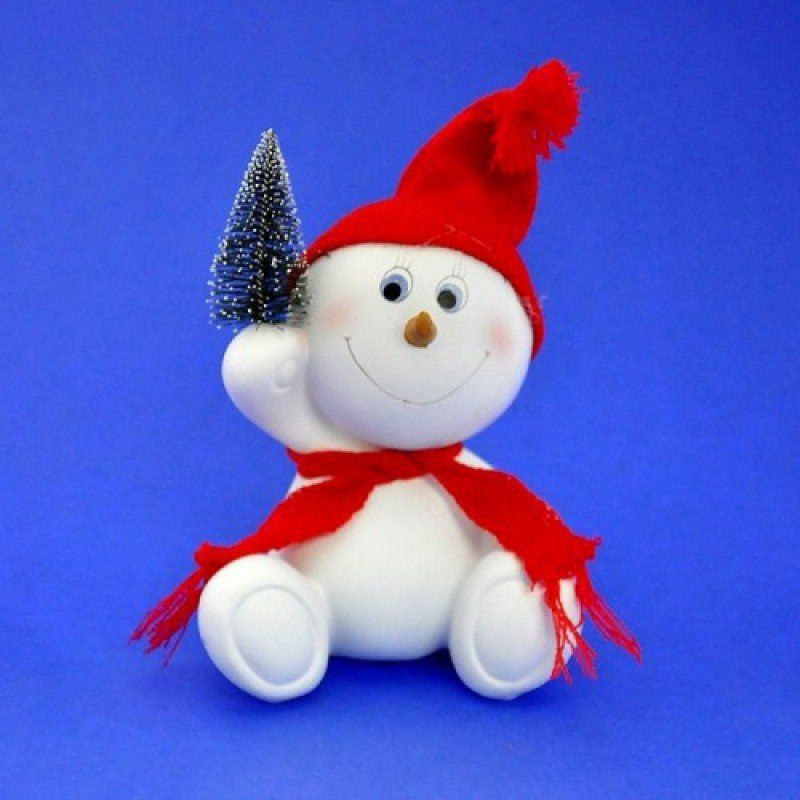 Фигурка "Снеговик в шапке и шарфе", полистоун, 14*10*20см, LR-1418