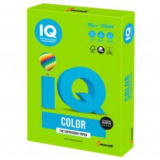 Бумага цветная для принтера IQ Color А4, 160 г/м2, 250 листов, зеленая, MA42