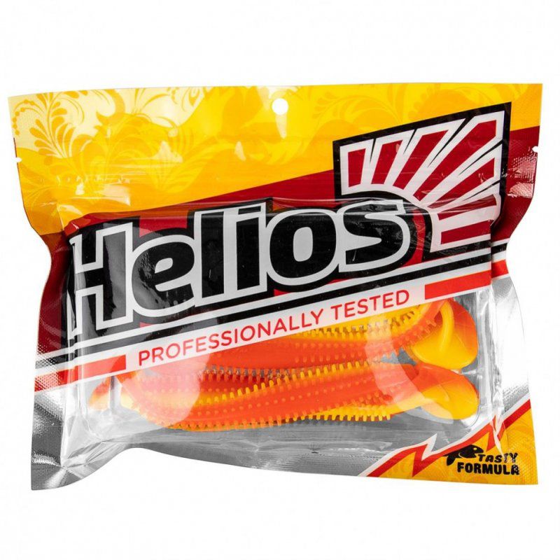 Виброхвост Helios Shaggy 5,12"/13 см, цвет Orange & Yellow 5 шт HS-18-015