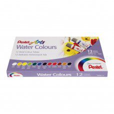 Краски акварельные художественные Pentel Water Colours 12 цветов по 5 мл WFRS-12
