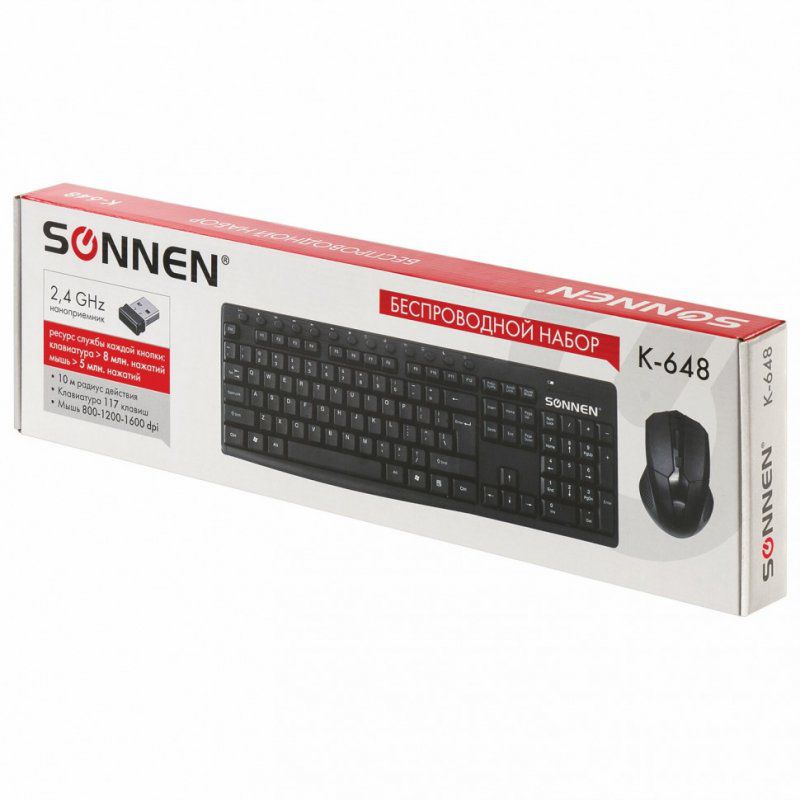 Набор беспроводной клавиатура и мышь Sven K-648 (513208)