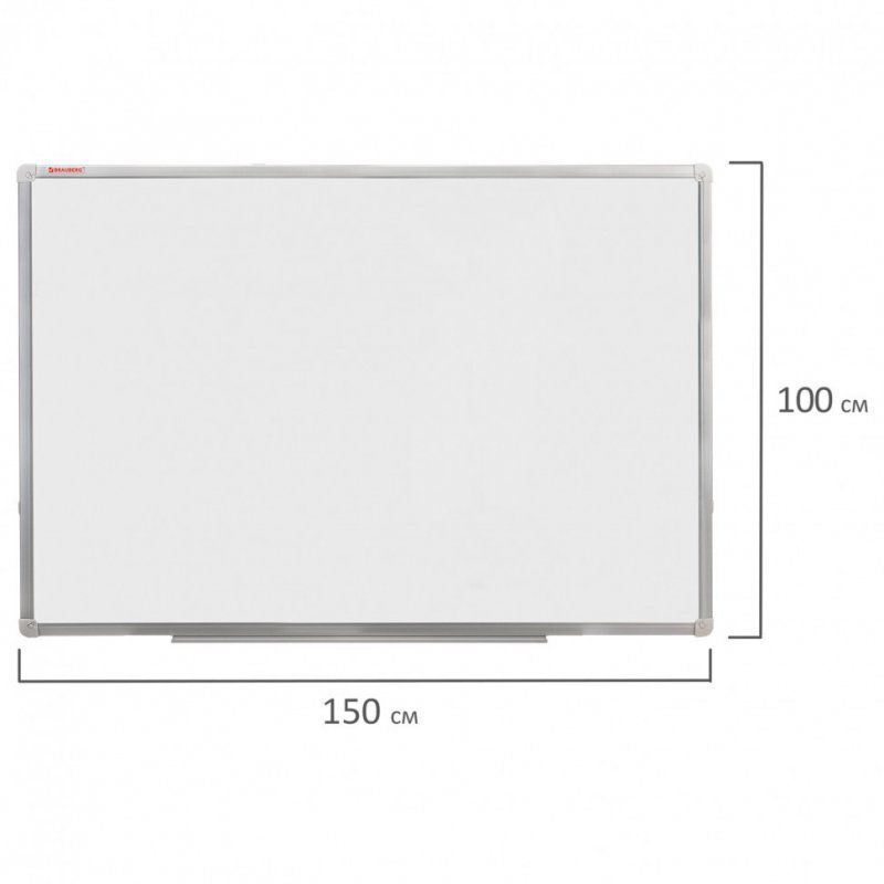 Доска магнитно-маркерная (100х150 см) алюминиевая рамка Brauberg Стандарт 235523 (1)