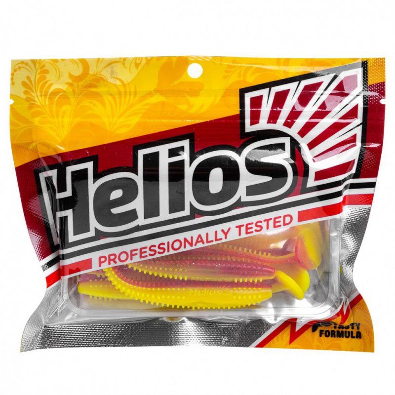 Виброхвост Helios Shaggy 5,12"/13 см, цвет Red Lemon 5 шт HS-18-050