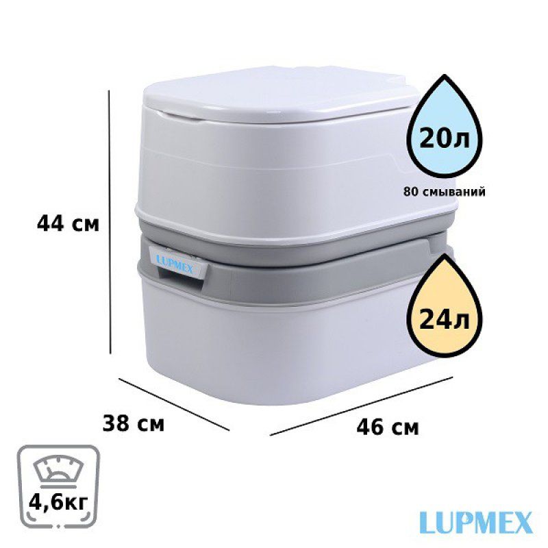 Биотуалет Lupmex белый с серым 79001