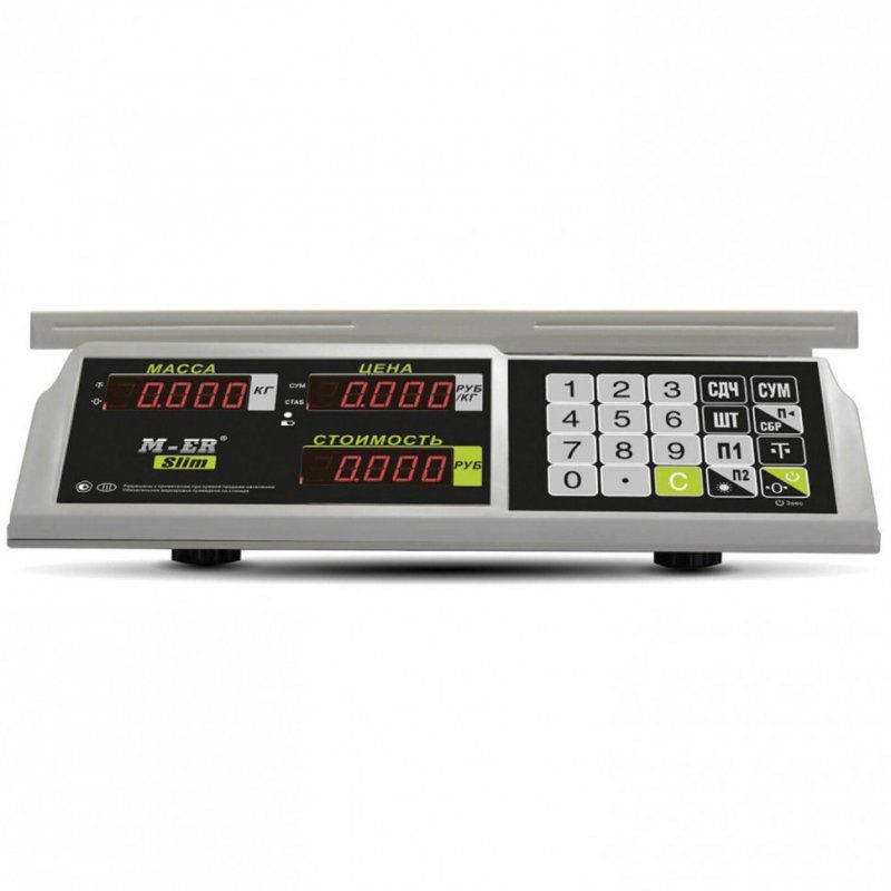 Весы торговые Mertech M-ER 326-15.2 LED 0,05-15 кг платформа 325x230 мм без стойки 290612 (1)
