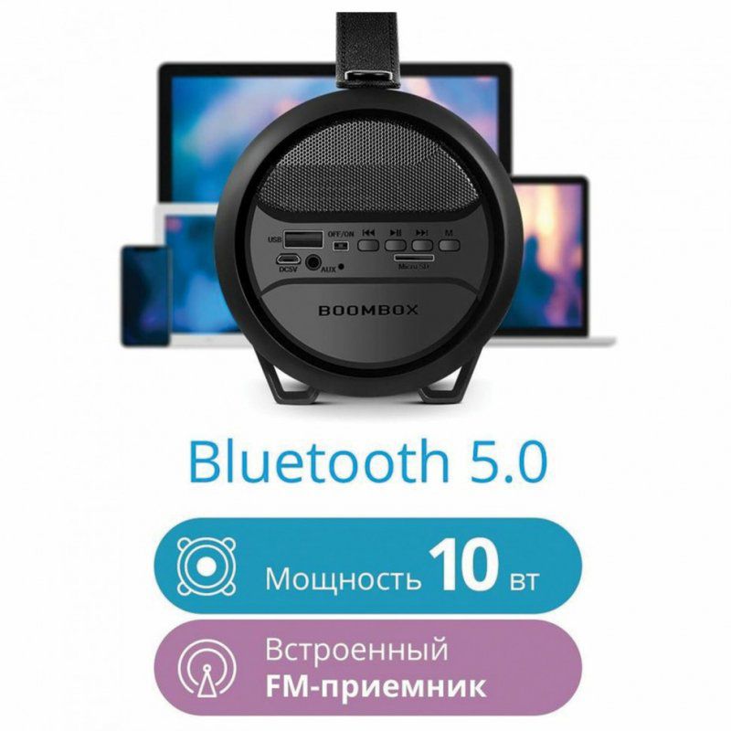 Колонка портативная DEFENDER G24 10 10 Вт Bluetooth FM-тюнер microSD чёрная 65124 513687 (1)