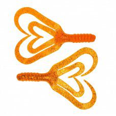 Твистер Helios Credo Four Tail 2,35"/6,0 см, цвет Orange & Sparkles 10 шт HS-20-022