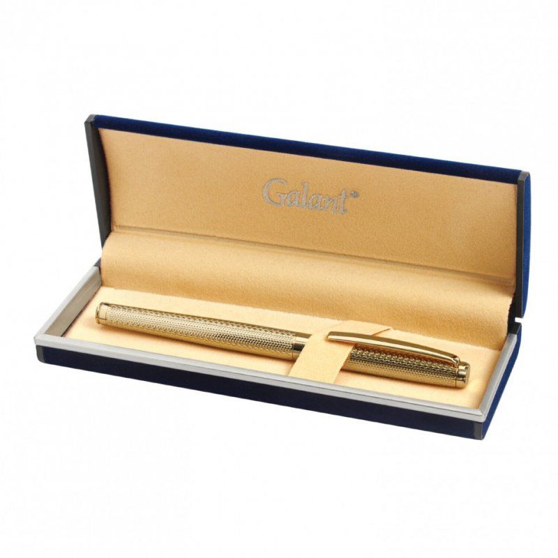 Ручка подарочная перьевая Galant VERSUS корпус золотистый синяя 143528 (1)