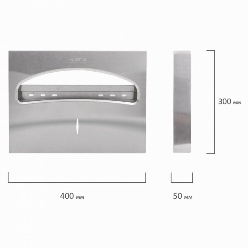 Диспенсер для покрытий на унитаз Laima Professional INOX нержавеющая сталь матовый 605702 (1)