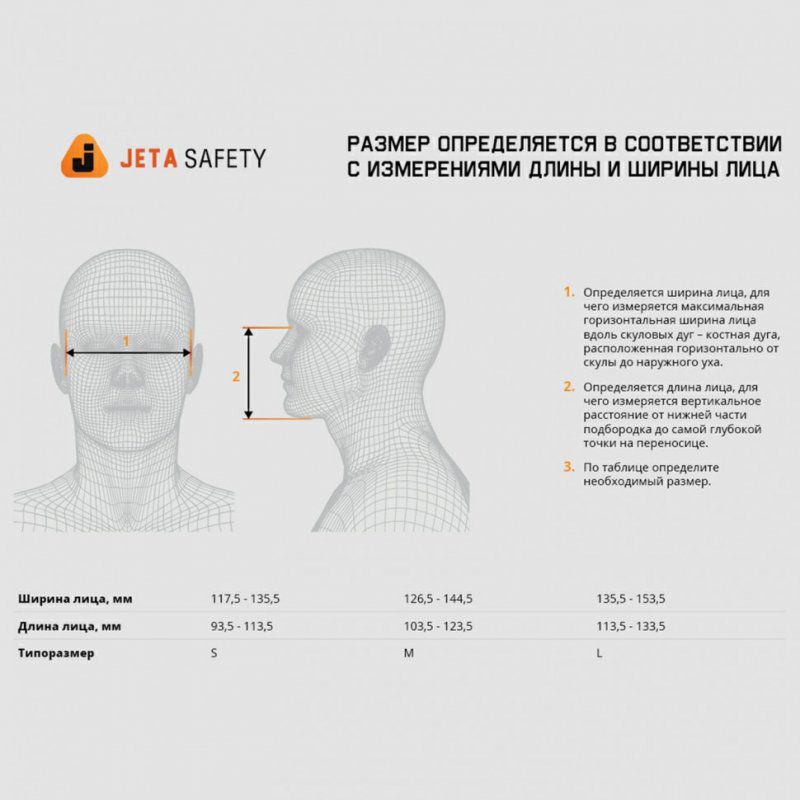 Комплект защитный Jeta Safety 6500 перчатки полумаска фильтр размер L 610892 (1)